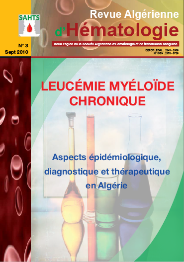Revue Algérienne d'Hématologie N° 03